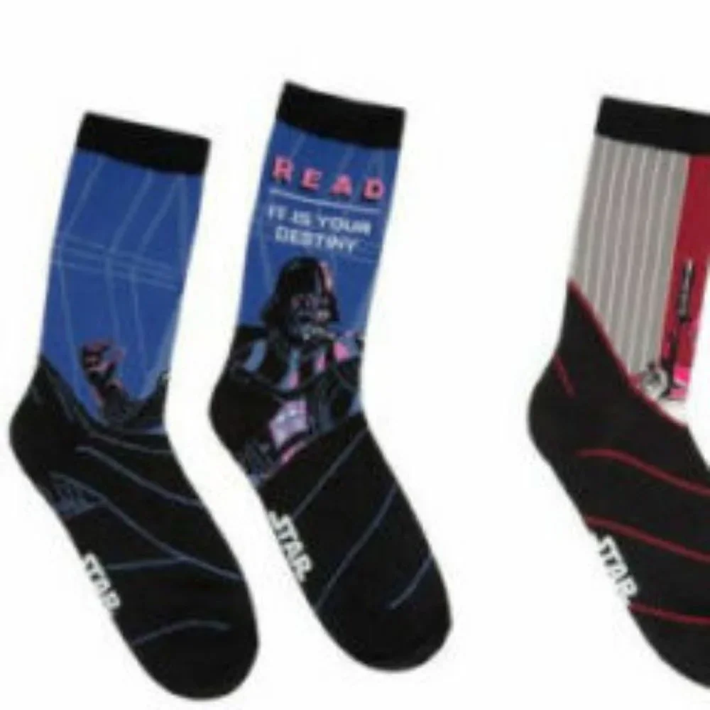 Star Wars Socks Yoda Princess Leia Darth Vader 3 Pairs
